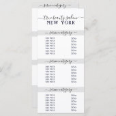 Eenvoudige prijslijst voor witte grijze zalm (Voorkant / Achterkant)