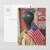 Eenvoudige primitieve dollar behouden briefkaart (Voorkant / Achterkant)