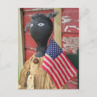 Eenvoudige primitieve dollar behouden briefkaart