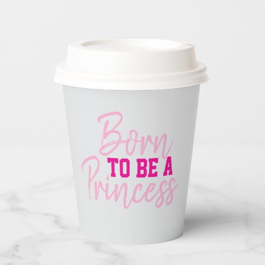 Eenvoudige Prinses Quote Paper Cup Papieren Bekers (Voorkant)