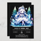 Eenvoudige Prinses Verjaardag Kaart (Voorkant / Achterkant)