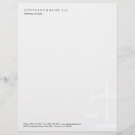 Eenvoudige procureur Letterhead Briefhoofd Ontwerp