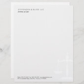 Eenvoudige procureur Letterhead Briefhoofd Ontwerp (Voorkant / Achterkant)