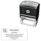 Eenvoudige productingrediënten, aangepast logo  zelfinktende stempel (In situ)