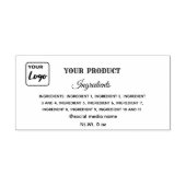 Eenvoudige productingrediënten, aangepast logo  zelfinktende stempel (Design)