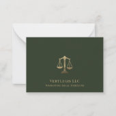 Eenvoudige Professiona advocaat Juridisch Notitiekaartje (Voorkant)