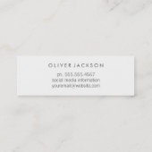 Eenvoudige professional / (blauw) mini visitekaartje (Achterkant)