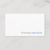 Eenvoudige professional (blauw) visitekaartje (Voorkant)