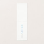 Eenvoudige professional / (blauw) visitekaartje (Buitenkant ongevouwen)