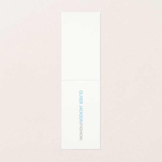 Eenvoudige professional / (blauw) visitekaartje (Buitenkant ongevouwen)