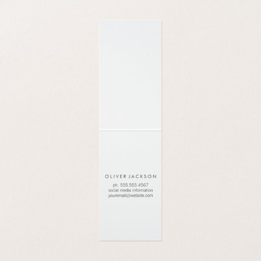 Eenvoudige professional / (blauw) visitekaartje (Binnenkant ongevouwen)