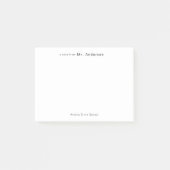 Eenvoudige Professional 'een notitie van' Docenten Post-it® Notes (Voorkant)