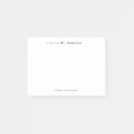 Eenvoudige Professional 'een notitie van' Docenten Post-it® Notes