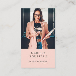 Eenvoudige Professional Event Planner Foto Visitekaartje