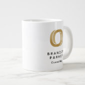 Eenvoudige Professional Gold Business-Logo en naam Grote Koffiekop (Voorkant rechts)