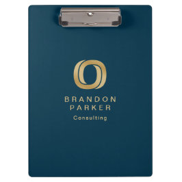 Eenvoudige Professional Gold Business-Logo op zee Klembord