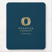 Eenvoudige Professional Gold Business-Logo op zee Muismat (Voorkant)