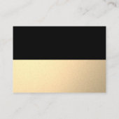 Eenvoudige Professional Gold Lux Black Visitekaartje (Achterkant)