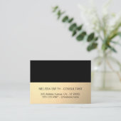 Eenvoudige Professional Gold Lux Black Visitekaartje (Staand voorkant)