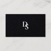 Eenvoudige Professional op zwart papier met QR-cod Visitekaartje (Voorkant)