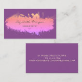 Eenvoudige Professional, verflijn, Paars Visitekaartje (Voorkant / Achterkant)