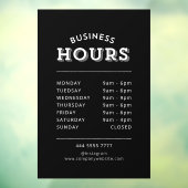 Eenvoudige Professional White op Black Business Ur Raamsticker (Vel 3)