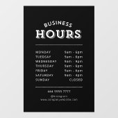 Eenvoudige Professional White op Black Business Ur Raamsticker (Vel)