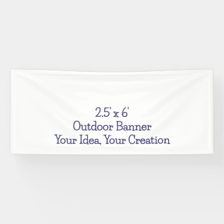 Eenvoudige professionele 2,5' x 6' buitenbanner spandoek