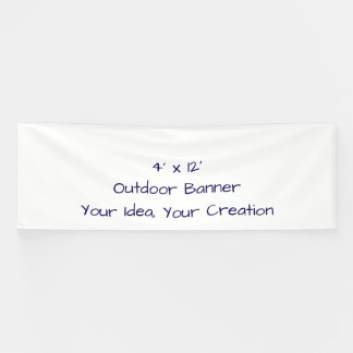 Eenvoudige professionele 4' x 12' buitenbanner spandoek
