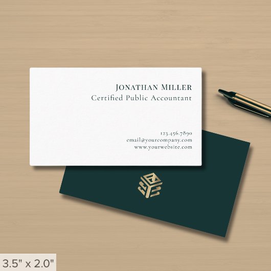 Eenvoudige professionele accountant visitekaartje