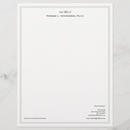 Eenvoudige professionele advocaat custom briefhoofd