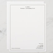 Eenvoudige professionele advocaat custom briefhoofd (Voorkant / Achterkant)