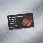 Eenvoudige Professionele Auto Reparatie Mechanic Magnetisch Visitekaartje (Voorbeeld)