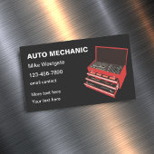 Eenvoudige Professionele Auto Reparatie Mechanic Magnetisch Visitekaartje