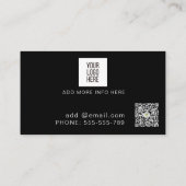 Eenvoudige professionele Barber witte schaar Visitekaartje (Achterkant)