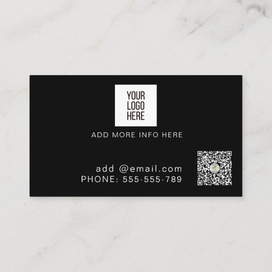 Eenvoudige professionele Barber witte schaar Visitekaartje (Achterkant)