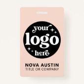 Eenvoudige Professionele Bedrijf Logo Personeel ID Badge (Voorkant)