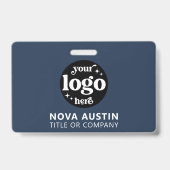 Eenvoudige Professionele Bedrijf Logo Personeel ID Badge (Front)