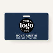 Eenvoudige Professionele Bedrijf Logo Personeel ID Badge (Achterkant)
