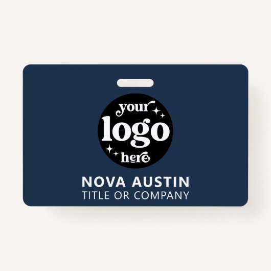 Eenvoudige Professionele Bedrijf Logo Personeel ID Badge (Achterkant)