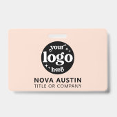 Eenvoudige Professionele Bedrijf Logo Personeel ID Badge (Front)