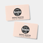 Eenvoudige Professionele Bedrijf Logo Personeel ID Badge (Front & Back)