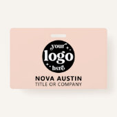 Eenvoudige Professionele Bedrijf Logo Personeel ID Badge (Voorkant)