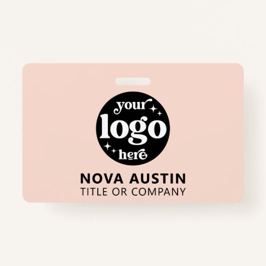 Eenvoudige Professionele Bedrijf Logo Personeel ID Badge (Achterkant)