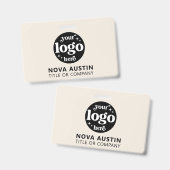 Eenvoudige Professionele Bedrijf Logo Personeel ID Badge (Front & Back)
