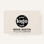 Eenvoudige Professionele Bedrijf Logo Personeel ID Badge (Achterkant)