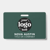 Eenvoudige Professionele Bedrijf Logo Personeel ID Badge (Back)