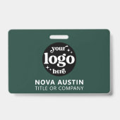 Eenvoudige Professionele Bedrijf Logo Personeel ID Badge (Front)