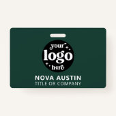 Eenvoudige Professionele Bedrijf Logo Personeel ID Badge (Achterkant)
