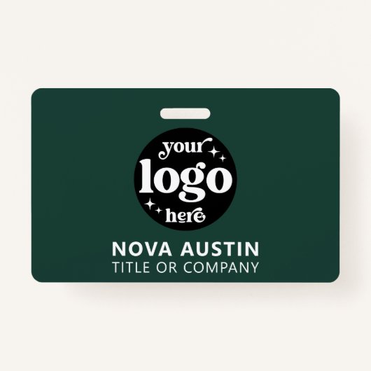 Eenvoudige Professionele Bedrijf Logo Personeel ID Badge (Achterkant)